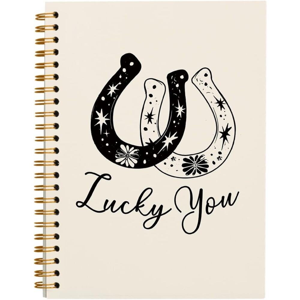 Hardcover Western style Lucky Horseshoe Notebook Journal Diary 8x5 inch